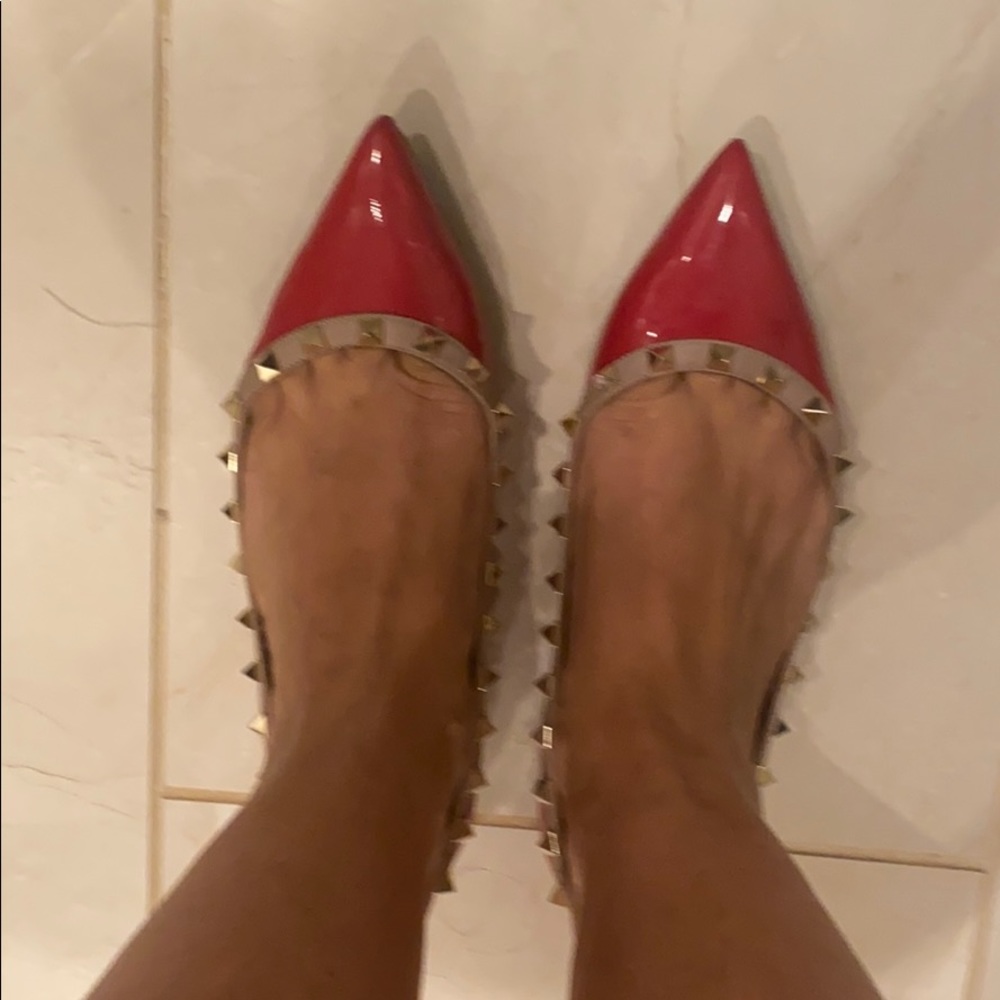 Valentino flats red